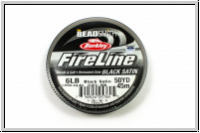 Fireline Beading Thread, Fdelgarn, 06 LB, black satin, 50yd