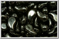 ZoliDuo-Beads, 5x8mm, left, black, op., 25 Stk.