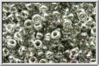 RR-11-4574, MIYUKI Rocailles, 11/0, crystal, trans., half lt. vitrail, 10g