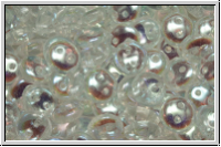 Linsen, 6x2,5mm, 2-Loch, crystal, trans., AB, 50 Stk.