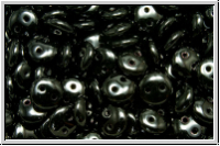 Linsen, 6x2,5mm, 2-Loch, black, op., 50 Stk.