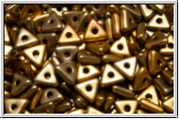 Tri-Beads, 4mm, bronze, met., satin, iris., 100 Stk.