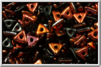 Tri-Beads, 4mm, black, op., half sunset, 100 Stk.