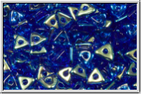 Tri-Beads, 4mm, cobalt, lt., trans., AB, 100 Stk.