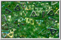 Tri-Beads, 4mm, peridot, med., trans., AB, 100 Stk.