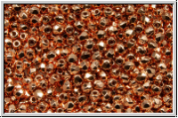 Bhm. Glasschliffperle, feuerpol., 2mm, crystal, trans., full copper plated, 50 Stk.