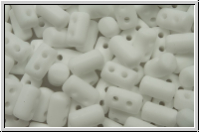 RUL-03000-84110, Rulla Beads, 3x5mm, white, op., matte, 100 Stk. (ca. 11 g)