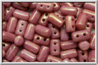 RUL-03000-14495, Rulla Beads, 3x5mm, white, op., rose gold luster, 100 Stk. (ca. 11 g)