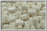 RUL-03000-14400, Rulla Beads, 3x5mm, white, op., luster, 100 Stk. (ca. 11 g)