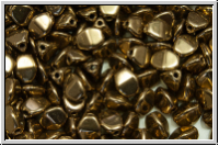 PB-23980-90215, Pinch Beads, 5x3mm, 24kt goldbronze, met., 65 Stk.