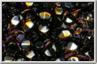 PB-23980-29501, Pinch Beads, 5x3mm, black, op., half sliperit, 65 Stk.