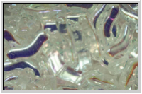 3-Loch-Bridge-Beads, 12x3mm, crystal, trans., AB, 50 Stk.
