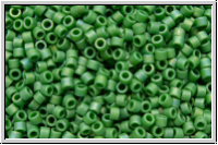 DB2311, MIYUKI Delica, 11/0, green, op., glazed, matte, AB, 5g