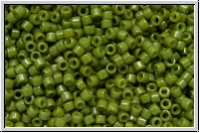 DB2357, MIYUKI Delica, 11/0, green, army, op., duracoat, 5g