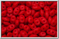 SD-02010-25144, SuperDuo Beads, white, alabaster, neon red, 10g