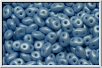 SD-02010-29310, SuperDuo Beads, white, alabaster, soft pastel blue, 10g