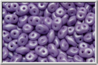 SD-02010-29308, SuperDuo Beads, white, alabaster, soft pastel lilac, 10g