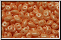 SD-02010-29334, SuperDuo Beads, white, alabaster, soft pastel papaya, 10g