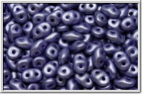 SD-02010-29425, SuperDuo Beads, white, alabaster, lavender met. matte, 10g