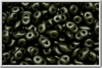 SD-02010-29400, SuperDuo Beads, white, alabaster, black met. matte, 10g