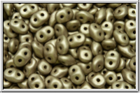 SD-02010-29416, SuperDuo Beads, white, alabaster, khaki met. matte, 10g