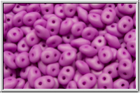 SD-02010-92624, SuperDuo Beads, white, alabaster, neon violet pastel, matte, 10g