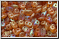 SD-00030-98835, SuperDuo Beads, crystal, trans., orange AB, matte, 10g