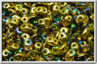 SD-00030-98536, SuperDuo Beads, crystal, trans., golden AB, 10g