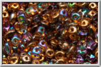 SD-00030-98533, SuperDuo Beads, crystal, trans., copper AB, 10g