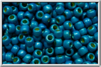 R-11-0583fPF, TOHO Rocailles, 11/0, blue, caribbean, galv., met., perm.-finish, matte, 10g