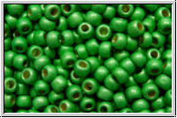 R-11-0587fPF, TOHO Rocailles, 11/0, green apple, galv., met., perm.-finish, matte, 10g