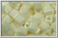 SB-04-0421, MIYUKI Squares, 4mm, eggshell, op., luster, 15g