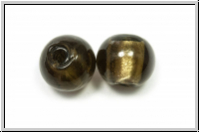 ind. Lampenperle, rund, 12mm, black diamond, trans., Silbereinzug, 1 Stk.