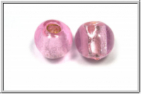 ind. Lampenperle, rund, 12mm, rosaline, trans., Silbereinzug, 1 Stk.