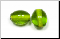 ind. Lampenperle, Olive, 13x10mm, olivine, trans., 1 Stk.