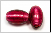 ind. Lampenperle, Olive, 19x12mm, fuchsia, trans., 1 Stk.