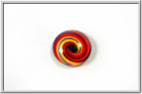 Glascabochon, hinterklebt, rund, 12x4mm, psychedelic, 1 Stk.