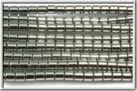 Hematite-Perlen, Zylinder, 3x3mm, platinum plated, 1 Strang