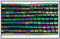 Hematite-Perlen, Zylinder, 3x3mm, multi color plated, 1 Strang