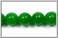 Jade, round, 10mm, green dyed, 5 Stk.