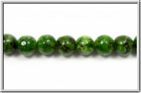 Labradorit, round, 6mm, green dyed, 1 Strang