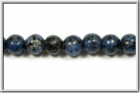 Labradorit, round, 6mm, blue dyed, 1 Strang