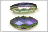 chin. Kristallschliffperle, Horse Eye, 25x12x8mm , crystal, trans., purple shade, 1 Stk.
