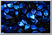 Dragon Scale Beads, 1,5x5mm, black, op., full azuro, 100 Stk. (3g)