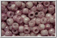 R-08-1200, TOHO Rocailles, 08/0, white, op., pink marbled, 10g