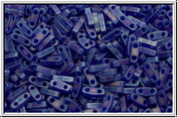 QTL-0151fr, MIYUKI Quarter Tila Beads, cobalt, trans., matte, AB, 5g