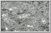 QTL-0160, MIYUKI Quarter Tila Beads, crystal, trans., luster, 5g