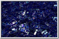 QTL-0177, MIYUKI Quarter Tila Beads, cobalt, trans., AB, 5g