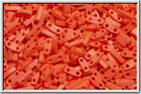 QTL-0406fr, MIYUKI Quarter Tila Beads, orange, dk., op., matte, AB, 5g