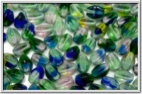 PB-00030-00000, Pinch Beads, 5x3mm, happy blue/green, trans., 65 Stk.